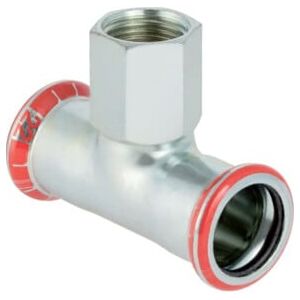Geberit Té Mapress acier C d= 22mmxRp 1/2x22mm, avec filetage intérieur (21307) - Publicité Geberit Té Mapress acier C d= 22mmxRp 1/2x22mm, avec filetage intérieur (21307) - Publicité