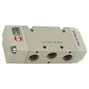 Riegler Vanne 5/2 voies, pneumatique, bistable, raccord G 1/8, DN 5 (516.303) - Publicité Riegler Vanne 5/2 voies, pneumatique, bistable, raccord G 1/8, DN 5 (516.303) - Publicité