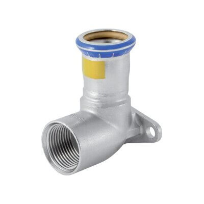 Geberit Coude de raccordement gaz Mapress 90°, acier inoxydable, 22mmxRp 3/4, L 51mm (34138) - Publicité Geberit Coude de raccordement gaz Mapress 90°, acier inoxydable, 22mmxRp 3/4, L 51mm (34138) - Publicité