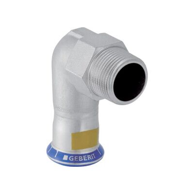 Geberit Raccord coudé gaz Mapress 90° avec AG, acier inox, d=15mmxR 1/2 (34149) - Publicité Geberit Raccord coudé gaz Mapress 90° avec AG, acier inox, d=15mmxR 1/2 (34149) - Publicité