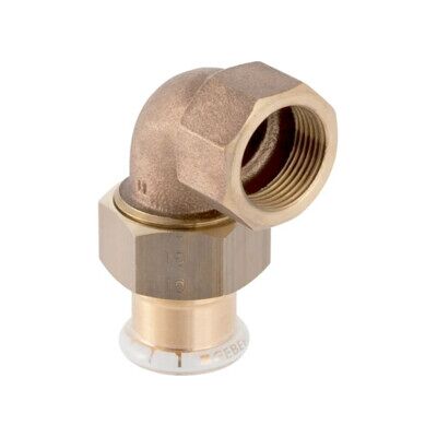 Geberit Raccord d'angle Mapress 28 mm x Rp 1, Cu, 90°, plat, avec filetage femelle, RG (65385) - Publicité Geberit Raccord d'angle Mapress 28 mm x Rp 1, Cu, 90°, plat, avec filetage femelle, RG (65385) - Publicité