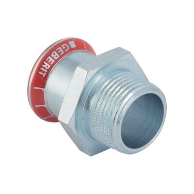Raccord de tuyau Geberit - 15mm x 1/2 - Acier galvanisé - Linéaire - Publicité Raccord de tuyau Geberit - 15mm x 1/2 - Acier galvanisé - Linéaire - Publicité