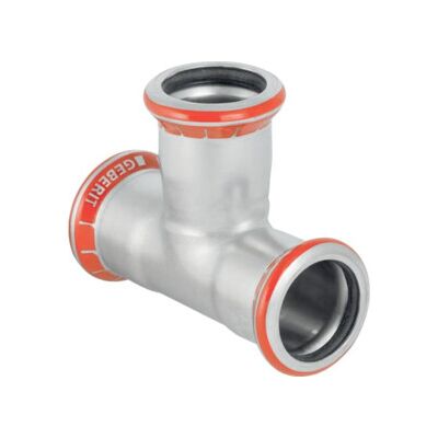 Geberit Té Mapress acier C d= 12 mm, égal, zingué extérieur (21001) - Publicité Geberit Té Mapress acier C d= 12 mm, égal, zingué extérieur (21001) - Publicité