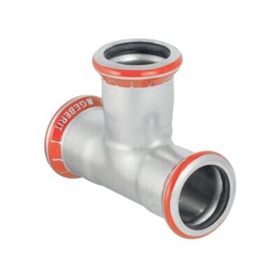 Geberit Té Mapress acier C d= 42 mm, égal, zingué extérieur (21007) - Publicité Geberit Té Mapress acier C d= 42 mm, égal, zingué extérieur (21007) - Publicité