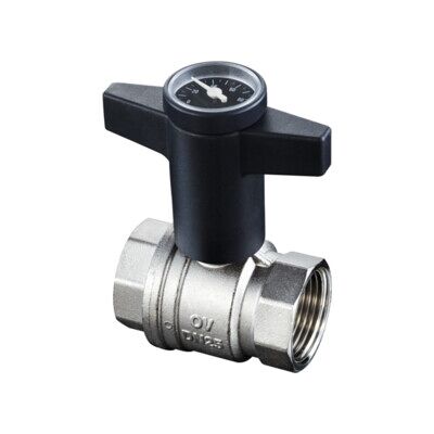 OV Robinet à boisseau sphérique Optibal avec thermomètre DN 32 11/4 ; Oventrop (1078010) - Publicité OV Robinet à boisseau sphérique Optibal avec thermomètre DN 32 11/4 ; Oventrop (1078010) - Publicité