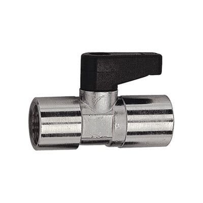 Riegler Mini-vanne à boule avec poignée tournante, laiton nickelé, Rp 1/2 IG (371.02-2) - Publicité Riegler Mini-vanne à boule avec poignée tournante, laiton nickelé, Rp 1/2 IG (371.02-2) - Publicité