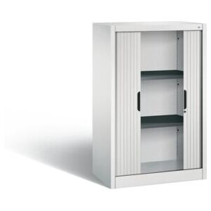 Armoire à rideau CP Omnispace - Gris clair - 2 tablettes - 80x42x123cm - Publicité Armoire à rideau CP Omnispace - Gris clair - 2 tablettes - 80x42x123cm - Publicité