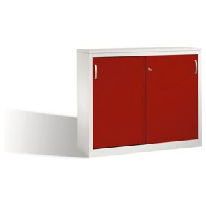 Buffet Acurado avec portes coulissantes, 2 hauteurs de dossier, H1000xW1200xD400mm face avant rouge rubis corps gris clair ; C + P Möbelsysteme (2046-00 S10104) - Publicité Buffet Acurado avec portes coulissantes, 2 hauteurs de dossier, H1000xW1200xD400mm face avant rouge rubis corps gris clair ; C + P Möbelsysteme (2046-00 S10104) - Publicité
