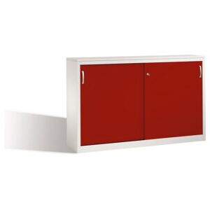 Buffet Acurado avec portes coulissantes, 2 x 2 hauteurs de dossier, H1000xL1600xP400mm, face avant rouge rubis Corps gris clair ; C + P Möbelsysteme (2146-00 S10069) - Publicité Buffet Acurado avec portes coulissantes, 2 x 2 hauteurs de dossier, H1000xL1600xP400mm, face avant rouge rubis Corps gris clair ; C + P Möbelsysteme (2146-00 S10069) - Publicité