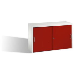 Buffet Acurado avec portes coulissantes, 2 x 2 hauteurs de dossier, H720xL1200xP400mm, face avant rouge rubis Corps gris clair ; C + P Möbelsysteme (5723-00 S10112) - Publicité Buffet Acurado avec portes coulissantes, 2 x 2 hauteurs de dossier, H720xL1200xP400mm, face avant rouge rubis Corps gris clair ; C + P Möbelsysteme (5723-00 S10112) - Publicité