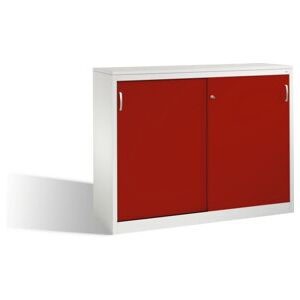 Buffet Acurado avec portes coulissantes, 2 x 3 hauteurs de dossier, H1200xL1600xP500mm, face avant rouge rubis Corps gris clair ; C + P Möbelsysteme (2157-1200 S10050) - Publicité Buffet Acurado avec portes coulissantes, 2 x 3 hauteurs de dossier, H1200xL1600xP500mm, face avant rouge rubis Corps gris clair ; C + P Möbelsysteme (2157-1200 S10050) - Publicité