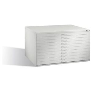 Classeur plat C+P pour formats jusqu'à DIN A0, 10 tiroirs, H760xL1350xP960mm façade gris clair corps gris clair gris clair ; C + P Möbelsysteme (7201-000 S00016) - Publicité Classeur plat C+P pour formats jusqu'à DIN A0, 10 tiroirs, H760xL1350xP960mm façade gris clair corps gris clair gris clair ; C + P Möbelsysteme (7201-000 S00016) - Publicité