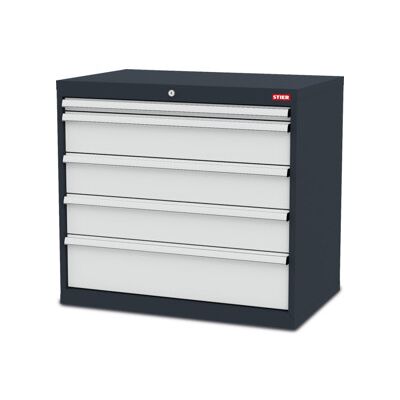 Armoire à 5 tiroirs STIER 900 x 575 x 820 mm (l x P x H) (904162) - Publicité Armoire à 5 tiroirs STIER 900 x 575 x 820 mm (l x P x H) (904162) - Publicité