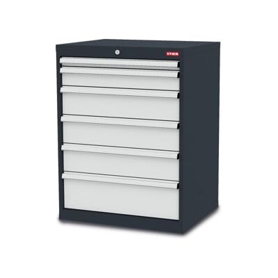 Armoire à 6 tiroirs STIER lxPxH 700x575x920 mm (904157) - Publicité Armoire à 6 tiroirs STIER lxPxH 700x575x920 mm (904157) - Publicité