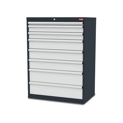 Armoire à 8 tiroirs STIER lxPxH 900x575x1220 mm (904161) - Publicité Armoire à 8 tiroirs STIER lxPxH 900x575x1220 mm (904161) - Publicité