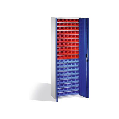 Armoire à bacs C+P avec 114 bacs à bec, H1980xL700xP300mm Façade bleu gentiane Corps gris clair ; C + P Möbelsysteme (133113-23 S10047) - Publicité Armoire à bacs C+P avec 114 bacs à bec, H1980xL700xP300mm Façade bleu gentiane Corps gris clair ; C + P Möbelsysteme (133113-23 S10047) - Publicité