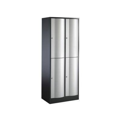 Armoire à deux niveaux C+P Resisto, 4 compartiments, H1950xL770xP540mm face avant blanc corps aluminium noir gris noir ; C + P Möbelsysteme (8270-272 S10027) - Publicité Armoire à deux niveaux C+P Resisto, 4 compartiments, H1950xL770xP540mm face avant blanc corps aluminium noir gris noir ; C + P Möbelsysteme (8270-272 S10027) - Publicité