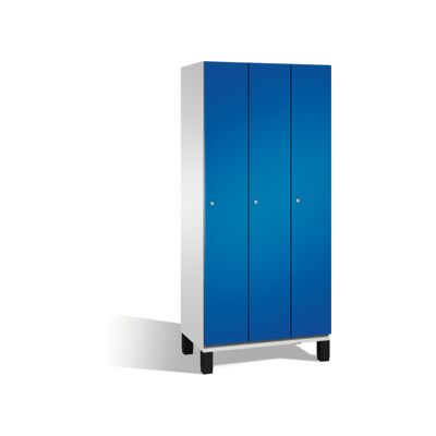 Armoire à langer C+P Cambio sur pieds, 3 compartiments, H1980xL900xP525mm face avant gentiane bleu clair corps gris clair ; C + P Möbelsysteme (45100-30 S10043) - Publicité Armoire à langer C+P Cambio sur pieds, 3 compartiments, H1980xL900xP525mm face avant gentiane bleu clair corps gris clair ; C + P Möbelsysteme (45100-30 S10043) - Publicité