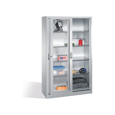 C + P Möbelsysteme Armoire à outils C+P avec portes coulissantes fenêtres, 4 étagères, H1950xL1200xP500mm avant gris clair corps gris clair gris clair ; C + P Möbelsyste (2059-055 S10032) - Publicité C + P Möbelsysteme Armoire à outils C+P avec portes coulissantes fenêtres, 4 étagères, H1950xL1200xP500mm avant gris clair corps gris clair gris clair ; C + P Möbelsyste (2059-055 S10032) - Publicité