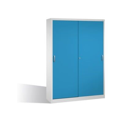 C + P Möbelsysteme Armoire à outils C+P avec portes coulissantes, intérieur 2 x 4 étagères, H1950xL1600xP400mm corps avant bleu clair corps gris clair ; C + P Möbelsyste (2149-00 S10052) - Publicité C + P Möbelsysteme Armoire à outils C+P avec portes coulissantes, intérieur 2 x 4 étagères, H1950xL1600xP400mm corps avant bleu clair corps gris clair ; C + P Möbelsyste (2149-00 S10052) - Publicité