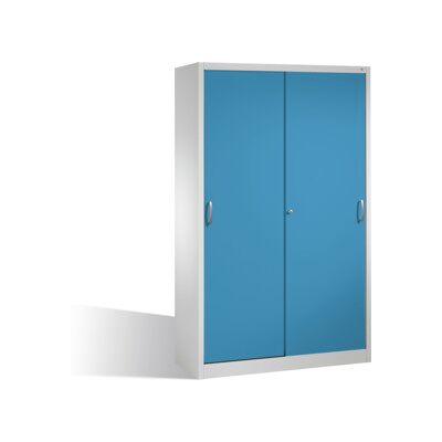 C + P Möbelsysteme Armoire à outils C+P pour charges lourdes avec portes coulissantes, 4 étagères, H1950xL1200xP500mm à l'avant caisson bleu clair gris clair ; C + P Möb (2059-002 S10020) - Publicité C + P Möbelsysteme Armoire à outils C+P pour charges lourdes avec portes coulissantes, 4 étagères, H1950xL1200xP500mm à l'avant caisson bleu clair gris clair ; C + P Möb (2059-002 S10020) - Publicité