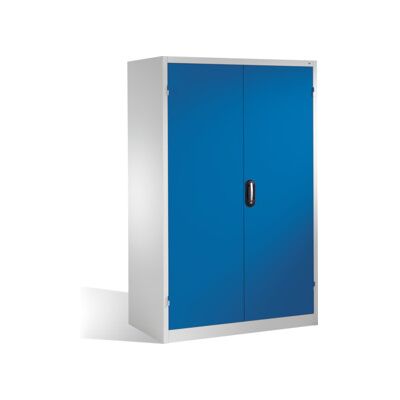C + P Möbelsysteme Armoire à outils C+P pour charges lourdes XXL avec portes battantes, 4 tablettes intérieures, H1950xL1200xP800mm Façade bleu gentiane Corps gris clair (8934-052 S10105) - Publicité C + P Möbelsysteme Armoire à outils C+P pour charges lourdes XXL avec portes battantes, 4 tablettes intérieures, H1950xL1200xP800mm Façade bleu gentiane Corps gris clair (8934-052 S10105) - Publicité