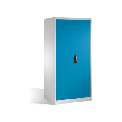 C + P Möbelsysteme Armoire à outils C+P pour charges lourdes XXL avec portes battantes, 4 tablettes intérieures, H1950xL930xP800mm Façade bleu clair Corps gris clair ; C (8924-052 S10089) - Publicité C + P Möbelsysteme Armoire à outils C+P pour charges lourdes XXL avec portes battantes, 4 tablettes intérieures, H1950xL930xP800mm Façade bleu clair Corps gris clair ; C (8924-052 S10089) - Publicité