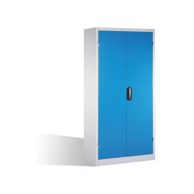 C + P Möbelsysteme Armoire à outils pour charges lourdes C+P avec portes battantes, 4 tablettes intérieures, H1950xL930xP600mm Façade bleu clair Corps gris clair ; C + P (8922-052 S10162) - Publicité C + P Möbelsysteme Armoire à outils pour charges lourdes C+P avec portes battantes, 4 tablettes intérieures, H1950xL930xP600mm Façade bleu clair Corps gris clair ; C + P (8922-052 S10162) - Publicité