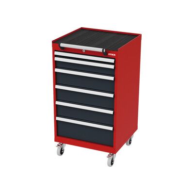 Armoire à tiroirs mobile STIER avec 6 tiroirs, lxPxH 600x575x1 090 mm, RAL 3020 / RAL 7016 (906244) - Publicité Armoire à tiroirs mobile STIER avec 6 tiroirs, lxPxH 600x575x1 090 mm, RAL 3020 / RAL 7016 (906244) - Publicité