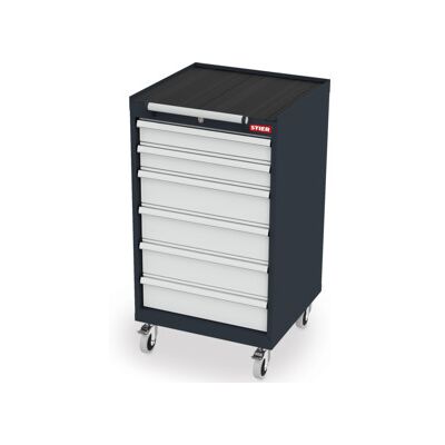 Armoire à tiroirs mobile STIER avec 6 tiroirs lxPxH 600x575x1090 mm (904030) - Publicité Armoire à tiroirs mobile STIER avec 6 tiroirs lxPxH 600x575x1090 mm (904030) - Publicité
