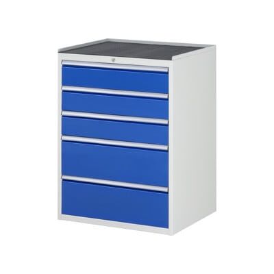 Armoire à tiroirs Rau avec tapis antidérapant 5 tiroirs -XL 3x150 2x240mm (03-XL7.4A-MT.11) - Publicité Armoire à tiroirs Rau avec tapis antidérapant 5 tiroirs -XL 3x150 2x240mm (03-XL7.4A-MT.11) - Publicité
