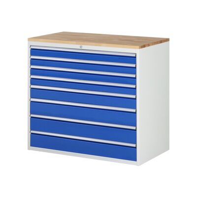 Armoire à tiroirs Rau plateau en hêtre et 8 x tiroirs-XXL 4x90 1x120 3x150mm (03-XXL7.8A-B.11) - Publicité Armoire à tiroirs Rau plateau en hêtre et 8 x tiroirs-XXL 4x90 1x120 3x150mm (03-XXL7.8A-B.11) - Publicité