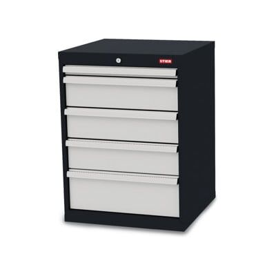 Armoire à tiroirs STIER, avec 5 tiroirs lxPxH 600x575x820 mm (902612) - Publicité Armoire à tiroirs STIER, avec 5 tiroirs lxPxH 600x575x820 mm (902612) - Publicité