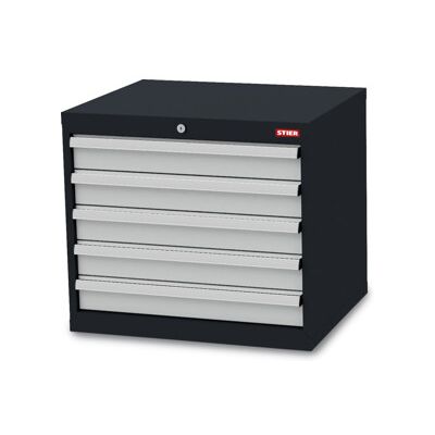 Armoire à tiroirs STIER, avec 5 tiroirs lxPxH 700x575x620 mm (904171) - Publicité Armoire à tiroirs STIER, avec 5 tiroirs lxPxH 700x575x620 mm (904171) - Publicité