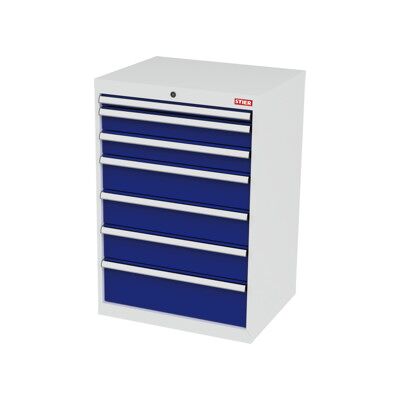 Armoire à tiroirs STIER, avec 7 tiroirs, lxPxH 700x575x1 020 mm, gris clair/bleu gentiane (905067) - Publicité Armoire à tiroirs STIER, avec 7 tiroirs, lxPxH 700x575x1 020 mm, gris clair/bleu gentiane (905067) - Publicité