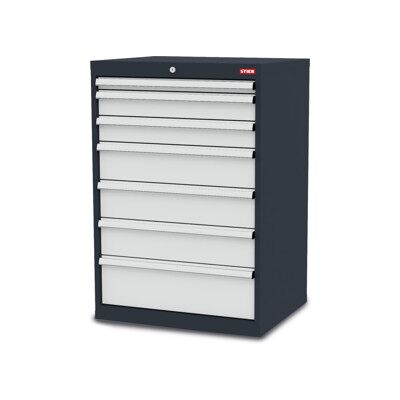 Armoire à tiroirs STIER, avec 7 tiroirs lxPxH 700x575x1020 mm (902619) - Publicité Armoire à tiroirs STIER, avec 7 tiroirs lxPxH 700x575x1020 mm (902619) - Publicité