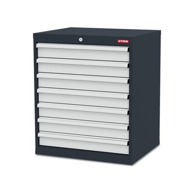 Armoire à tiroirs STIER, avec 7 tiroirs lxPxH 700x575x820 mm (902616) - Publicité Armoire à tiroirs STIER, avec 7 tiroirs lxPxH 700x575x820 mm (902616) - Publicité