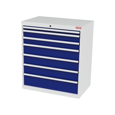 Armoire à tiroirs STIER, avec 7 tiroirs, lxPxH 900x575x1 020 mm, gris clair/bleu gentiane (905082) - Publicité Armoire à tiroirs STIER, avec 7 tiroirs, lxPxH 900x575x1 020 mm, gris clair/bleu gentiane (905082) - Publicité