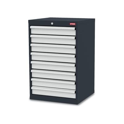 Armoire à tiroirs STIER, avec 8 tiroirs lxPxH 600x575x920 mm (902614) - Publicité Armoire à tiroirs STIER, avec 8 tiroirs lxPxH 600x575x920 mm (902614) - Publicité