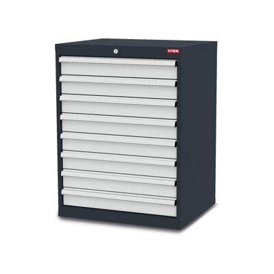 Armoire à tiroirs STIER, avec 8 tiroirs lxPxH 700x575x920 mm (902618) - Publicité Armoire à tiroirs STIER, avec 8 tiroirs lxPxH 700x575x920 mm (902618) - Publicité