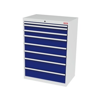 Armoire à tiroirs STIER, avec 8 tiroirs, lxPxH 900x575x1 220 mm, gris clair/bleu gentiane (905086) - Publicité Armoire à tiroirs STIER, avec 8 tiroirs, lxPxH 900x575x1 220 mm, gris clair/bleu gentiane (905086) - Publicité