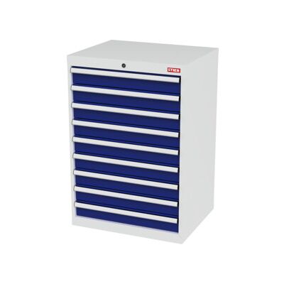 Armoire à tiroirs STIER, avec 9 tiroirs, lxPxH 700x575x1020 mm, gris clair/bleu gentiane (905066) - Publicité Armoire à tiroirs STIER, avec 9 tiroirs, lxPxH 700x575x1020 mm, gris clair/bleu gentiane (905066) - Publicité