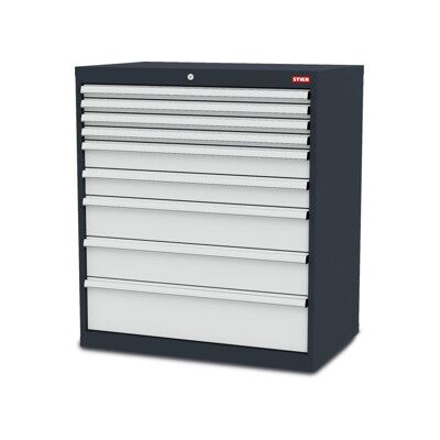 Armoire à tiroirs STIER, avec 9 tiroirs, lxPxH 900x575x1 020 mm (902623) - Publicité Armoire à tiroirs STIER, avec 9 tiroirs, lxPxH 900x575x1 020 mm (902623) - Publicité
