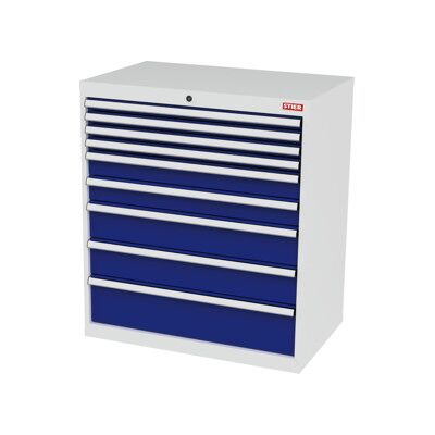 Armoire à tiroirs STIER, avec 9 tiroirs, lxPxH 900x575x1 020 mm, gris clair/bleu gentiane (905083) - Publicité Armoire à tiroirs STIER, avec 9 tiroirs, lxPxH 900x575x1 020 mm, gris clair/bleu gentiane (905083) - Publicité