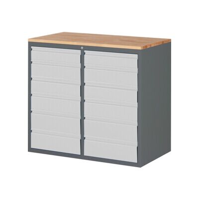 Armoire à tiroirs STIER Premium avec 12 tiroirs et dessus en hêtre, lxPxH 1 145x650x1 035 mm (906122) - Publicité Armoire à tiroirs STIER Premium avec 12 tiroirs et dessus en hêtre, lxPxH 1 145x650x1 035 mm (906122) - Publicité