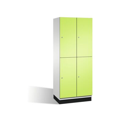 Armoire Cambio - 4 Compartiments - Gris Clair/Vert Viridin - Publicité Armoire Cambio - 4 Compartiments - Gris Clair/Vert Viridin - Publicité