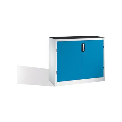 C + P Möbelsysteme Armoire d'appoint C+P pour charges lourdes avec portes battantes, 1 tablette intérieure, H1000xL1200xP500mm Façade bleu clair Corps gris clair ; C + P (8831-052 S10261) - Publicité C + P Möbelsysteme Armoire d'appoint C+P pour charges lourdes avec portes battantes, 1 tablette intérieure, H1000xL1200xP500mm Façade bleu clair Corps gris clair ; C + P (8831-052 S10261) - Publicité