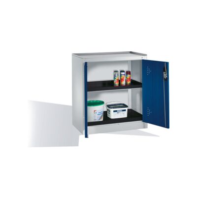 C + P Möbelsysteme Armoire d'appoint environnementale C+P avec portes battantes, 2 bacs en polyéthylène, H1020xL930xP500mm Façade bleu gentiane Corps gris clair ; C + P (8821-316 S10076) - Publicité C + P Möbelsysteme Armoire d'appoint environnementale C+P avec portes battantes, 2 bacs en polyéthylène, H1020xL930xP500mm Façade bleu gentiane Corps gris clair ; C + P (8821-316 S10076) - Publicité