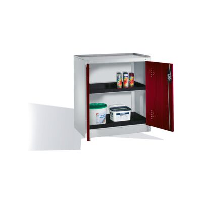 C + P Möbelsysteme Armoire d'appoint environnementale C+P avec portes battantes, 2 bacs en polyéthylène, H1020xL930xP500mm Façade rouge rubis Corps gris clair ; C + P Mö (8821-316 S10075) - Publicité C + P Möbelsysteme Armoire d'appoint environnementale C+P avec portes battantes, 2 bacs en polyéthylène, H1020xL930xP500mm Façade rouge rubis Corps gris clair ; C + P Mö (8821-316 S10075) - Publicité