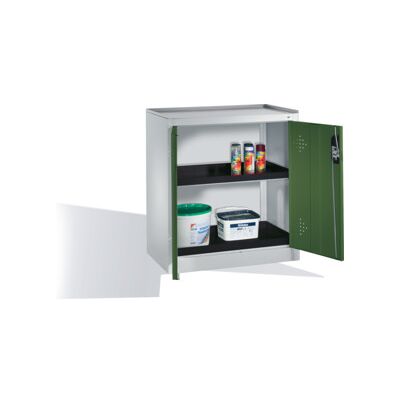 C + P Möbelsysteme Armoire d'appoint environnementale C+P avec portes battantes, 2 bacs en polyéthylène, H1020xL930xP500mm Façade vert réséda Corps gris clair ; C + P Mö (8821-316 S10077) - Publicité C + P Möbelsysteme Armoire d'appoint environnementale C+P avec portes battantes, 2 bacs en polyéthylène, H1020xL930xP500mm Façade vert réséda Corps gris clair ; C + P Mö (8821-316 S10077) - Publicité